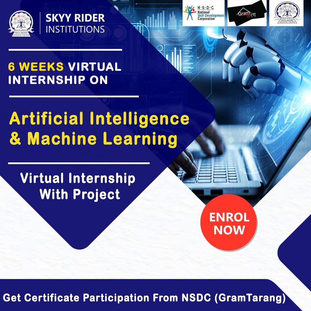 Internship On Artificial Intelligence & Machine Learning  (6 weeks)
